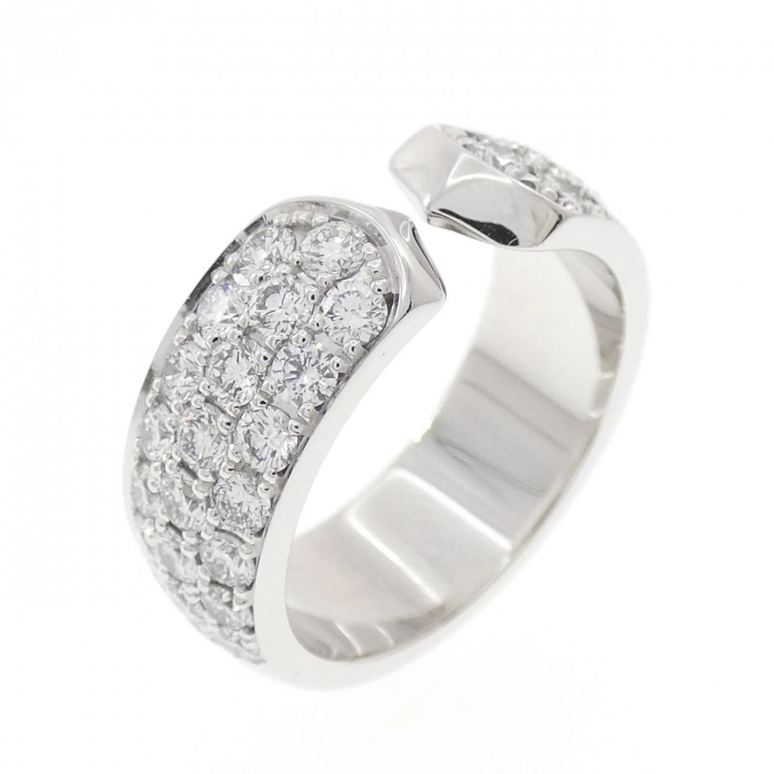 CARTIER C2 RING: Cartier C2 Ring Brand: CARTIER Type: Ring Material: 750 white gold, Main Stone/Creation Natural Color: White Size: US 6.75 Accessories: None Accessories Notice: When purchasing pre-owned g