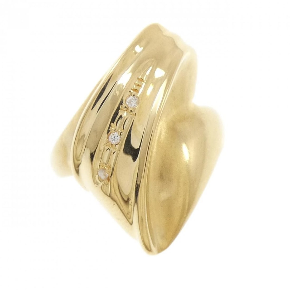 K18YG DIAMOND RING - 2