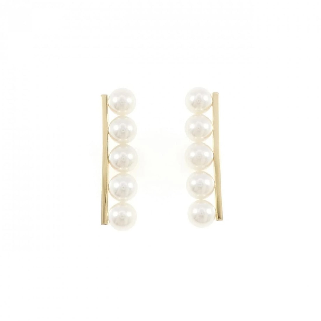 TASAKI BALANCE PLUS EARRINGS: TASAKI Balance plus Earrings Brand: TASAKI Type: Earrings Material: 750 Yellow Gold, Color: Yellow Gold Size: ActualSize HxW: 29.2mmx7.3mm Accessories: None Accessories Notice: When