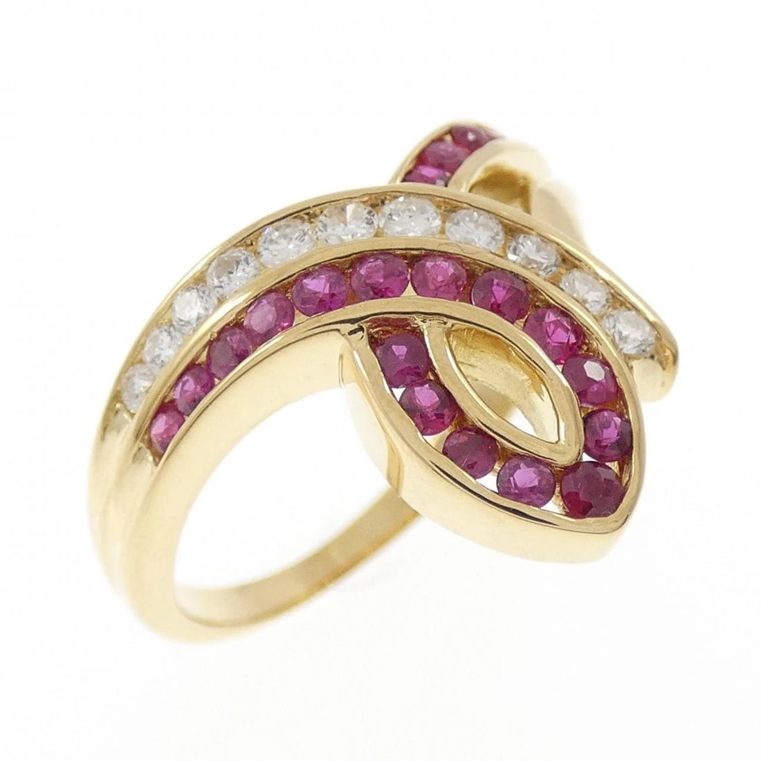 K18YG RUBY RING: K18YG Ruby Ring Brand: Unbranded Type: Ring Material: K18 Yellow Gold, Main Stone/Creation Ruby Color: Yellow Gold Size: 6-6.5 US Accessories: None Accessories Notice: When purchasing