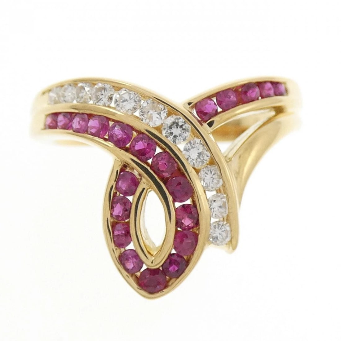 K18YG RUBY RING - 2
