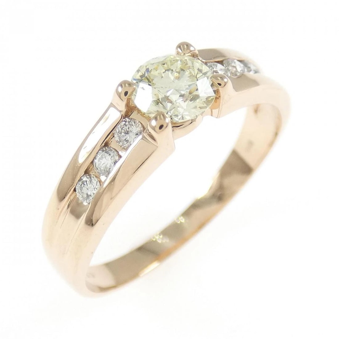 K18PG DIAMOND RING: K18PG Diamond Ring Brand: Unbranded Type: Ring Material: K18 Pink Gold, Main Stone/Creation natural Color: pink Gold Size: 7-7.5 US Accessories: None Accessories Notice: When purchasing pr