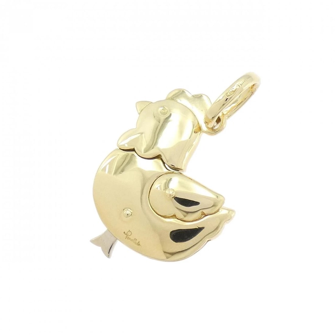 POMELLATO DODO PENDANT: Pomellato DoDo Pendant Brand: Pomellato Type: Pendant Brooch Material: 750 Yellow Gold 750 White Gold, Color: Yellow Gold White Gold Size: ActualSize HxW: 35.7mmx23.0mm Accessories: None