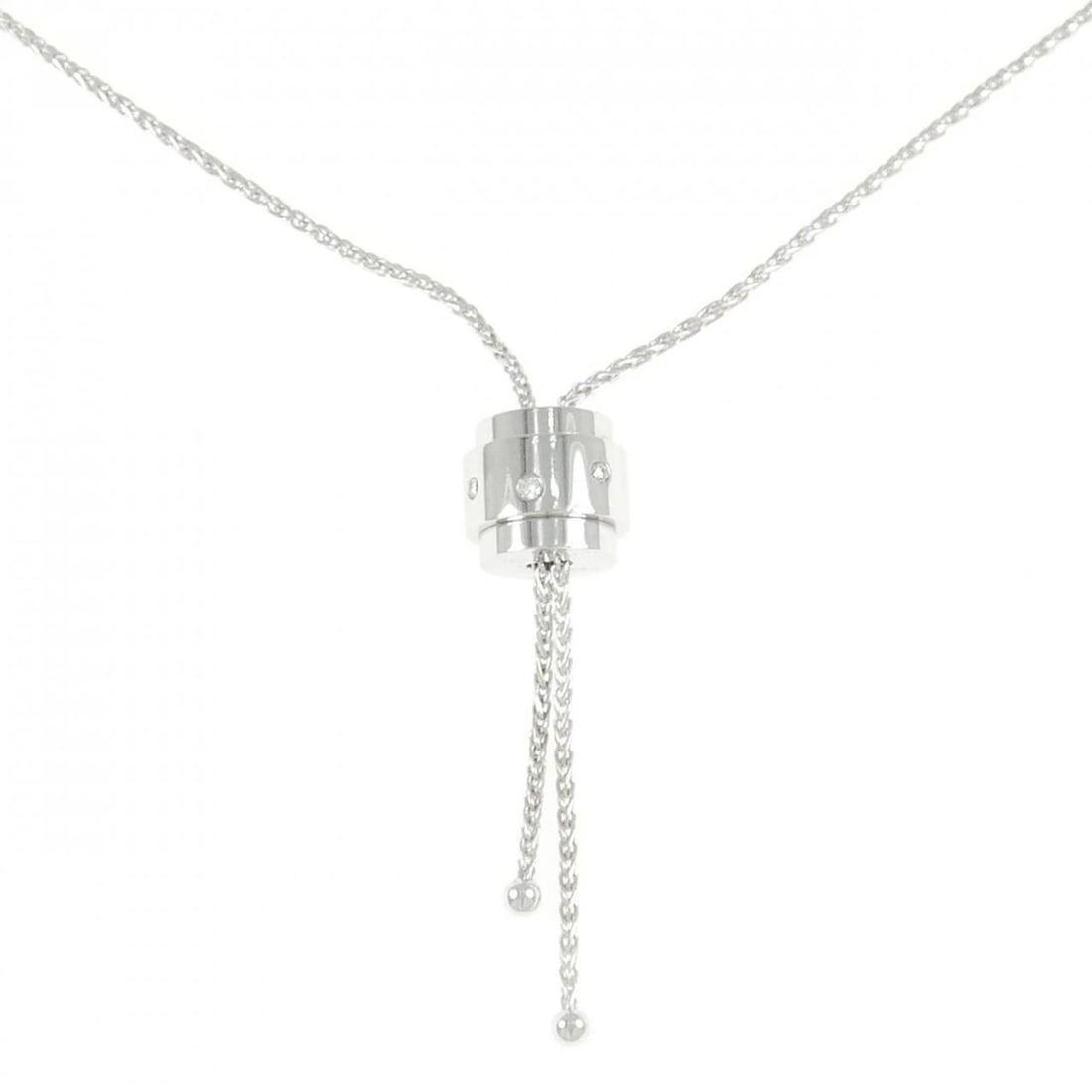 PIAGET POSSESSION BANDEAU PENDANT NECKLACE: PIAGET Possession Bandeau Pendant Necklace Brand: PIAGET Type: Necklace Material: 750 White Gold, Main Stone/Creation Natural Color: White Gold Size: ActualSize Pendant top H x W: