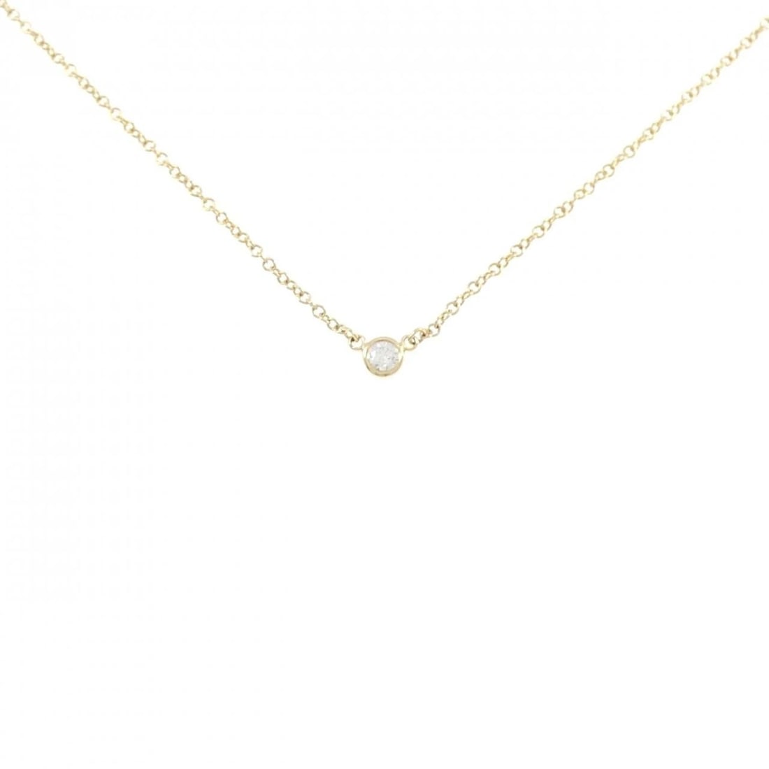 TIFFANY & CO. BY THE YARD NECKLACE: Tiffany & Co. By the Yard Necklace Brand: Tiffany Type: Necklace Material: 750 Yellow Gold, Main Stone/Creation Natural Color: Yellow Gold Size: ActualSize Diameter: 3.3mm Chain Max. W: 1.1mm 