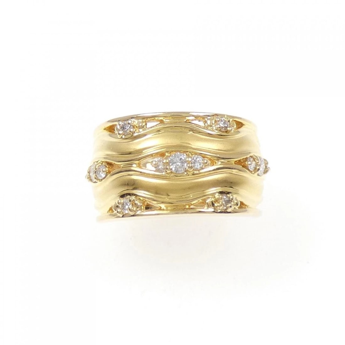 K18YG DIAMOND RING - 2