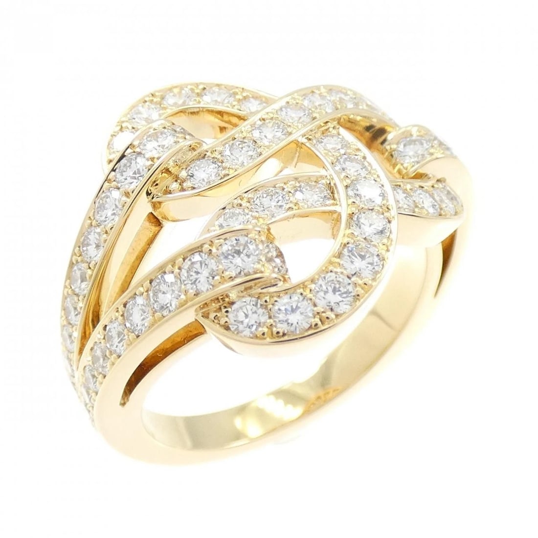 CARTIER AGRAFFE RING: Cartier Agraffe Ring Brand: CARTIER Type: Ring Material: 750 yellow gold, Main Stone/Creation Natural Color: yellow gold Size: US 8 Accessories: None Accessories Notice: When purchasing pr