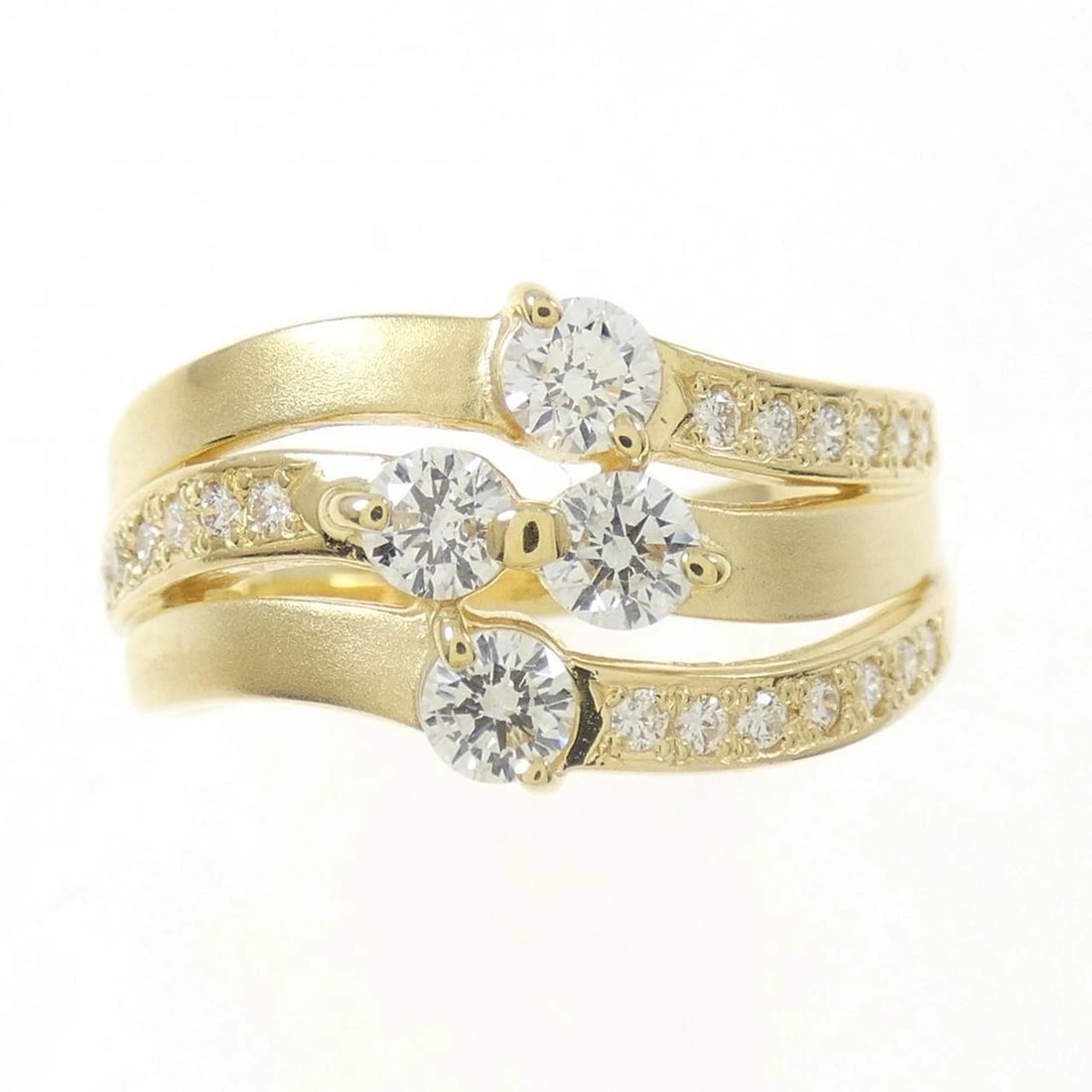 K18YG DIAMOND RING - 2