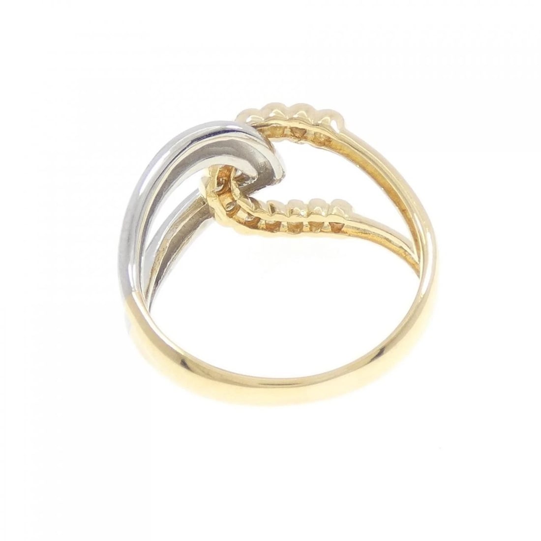 K18YG PT DIAMOND RING - 3