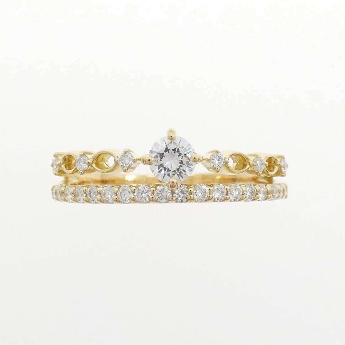 K18YG DIAMOND RING - 2