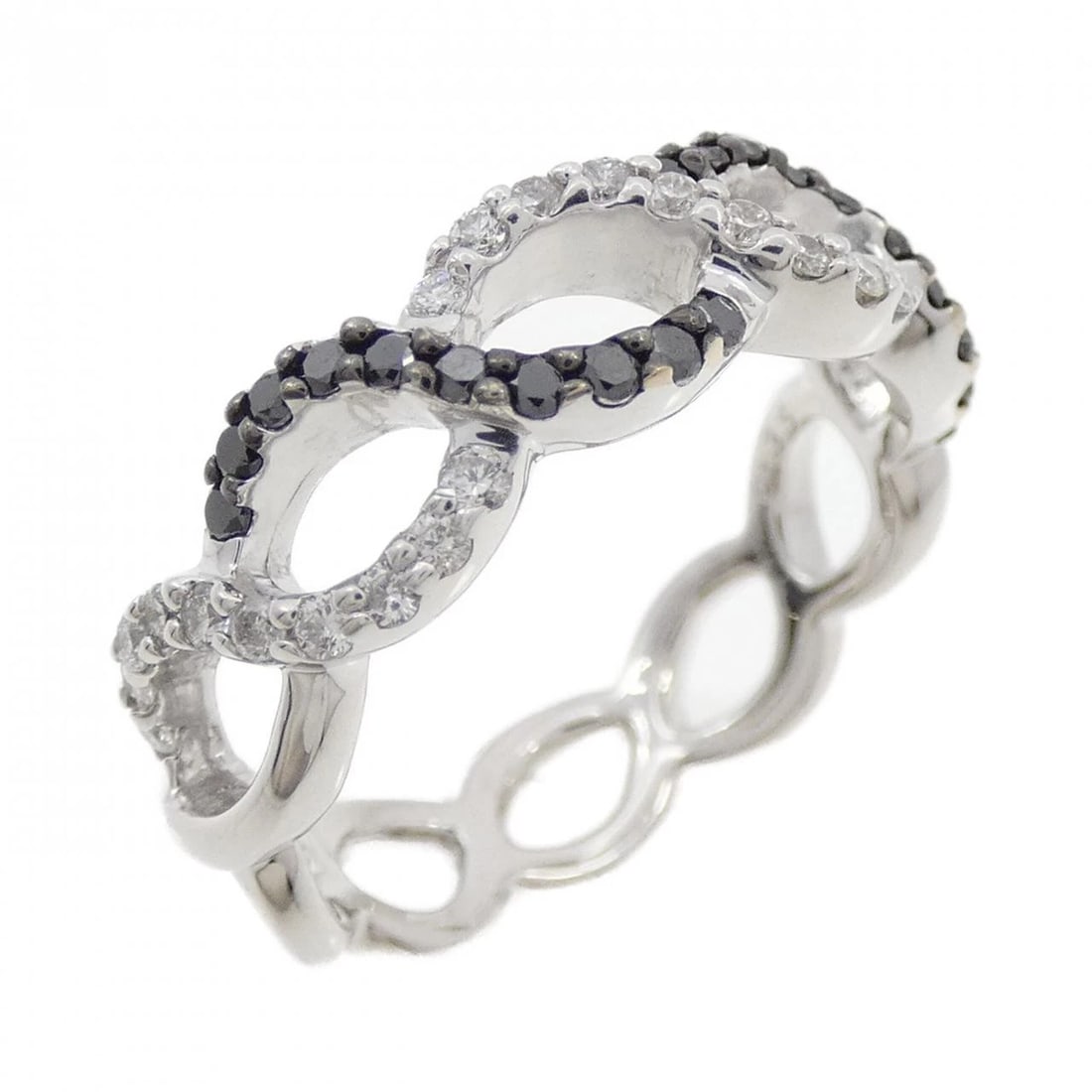 K18WG K18BG DIAMOND RING: K18WG K18BG Diamond Ring Brand: Unbranded Type: Ring Material: K18 White Gold K18 Black gold, Main Stone/Creation Natural Color: White Gold Size: 6.5 US Accessories: None Accessories Notice: