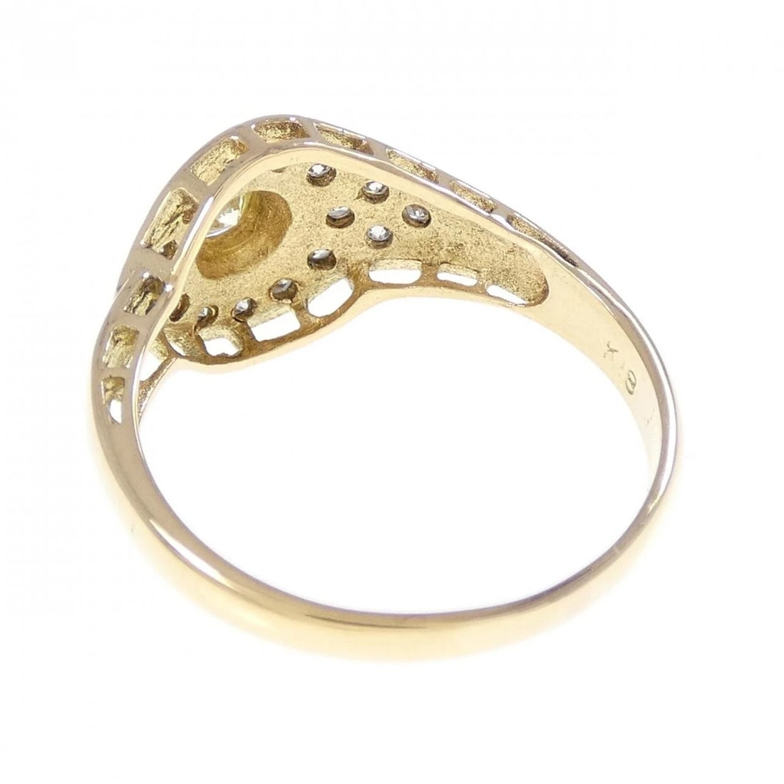 K18YG DIAMOND RING - 3