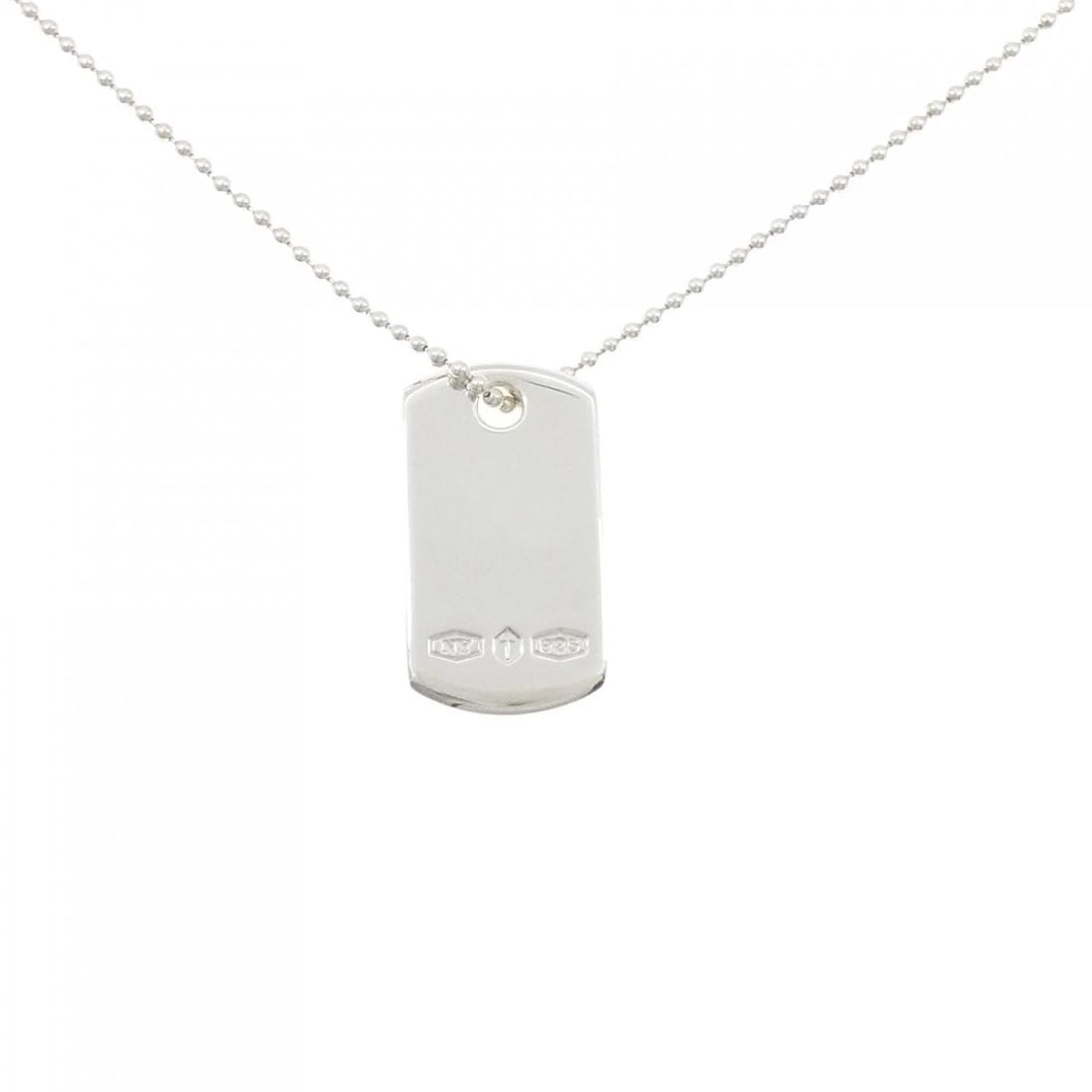 TIFFANY & CO. MAKER'S TAG NECKLACE: TIFFANY & Co. Maker's Tag Necklace Brand: TIFFANY&Co. Type: Necklace Material: 925 Silver, Color: Silver Size: 61cmActual Size Pendant length approx. x width approx.: 33.1mmx18.1mm Chain