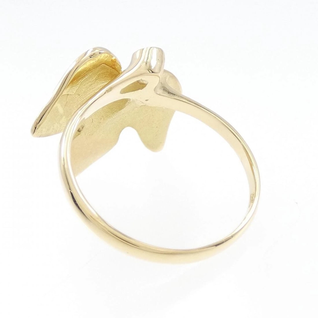 K18YG LEAF DIAMOND RING - 3