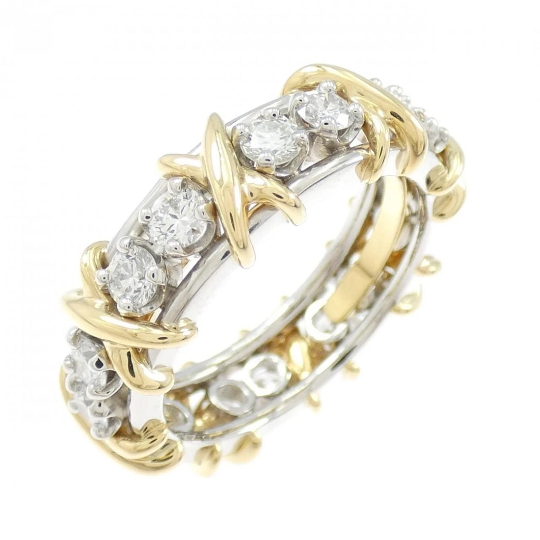 TIFFANY & CO. 16-STONE JEAN SCHLUMBERGER RING: TIFFANY & Co. 16-Stone Jean Schlumberger Ring Brand: TIFFANY&Co. Type: Ring Material: Platinum 950, Main Stone/Creation Natural Color: White Size: US 7.25 Accessories: None Accessories