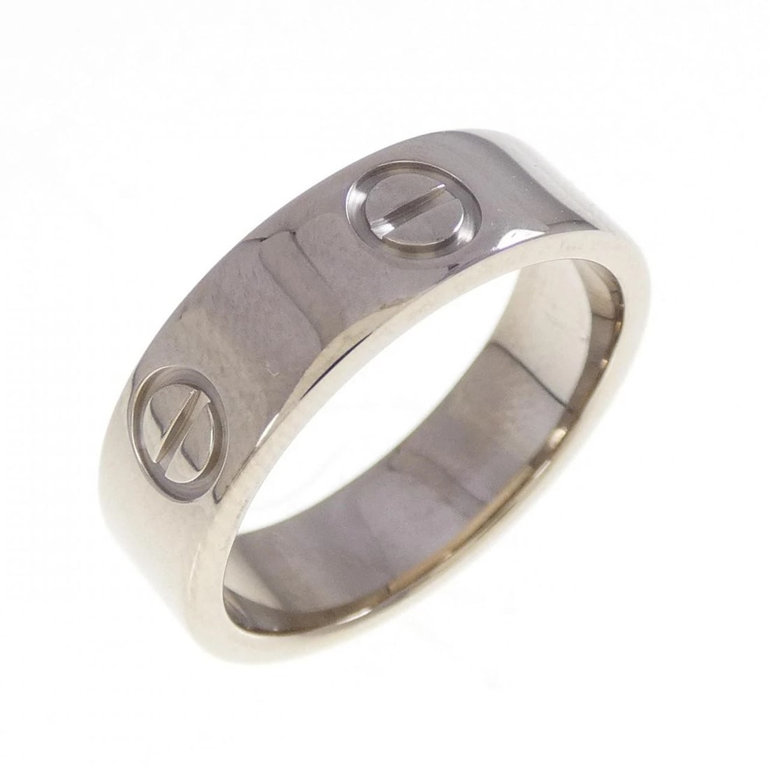 CARTIER LOVE RING: Cartier Love Ring Brand: Cartier Type: Ring Material: 750 White Gold, Color: White Gold Size: 6-6.5 US US Accessories: None Accessories Notice: When purchasing pre-owned goods, please refer