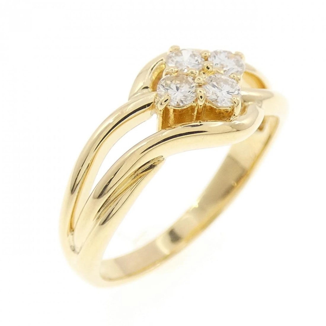 K18YG DIAMOND RING: K18YG Diamond Ring Brand: Unbranded Type: Ring Material: K18 Yellow Gold, Main Stone/Creation Natural Color: Yellow Gold Size: 5.5 ( US size) Accessories: None Accessories Notice: When