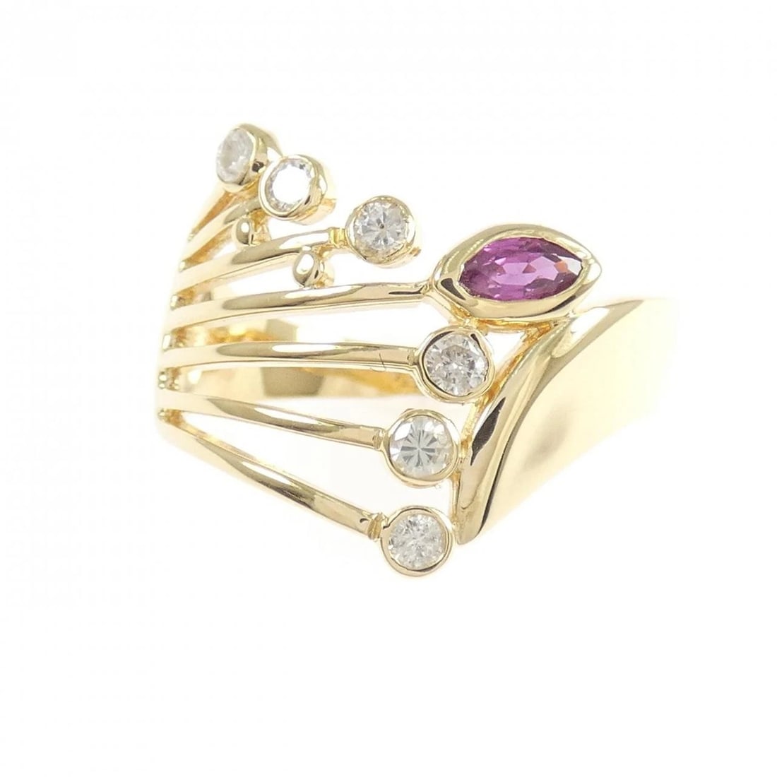 K18YG RUBY RING - 2