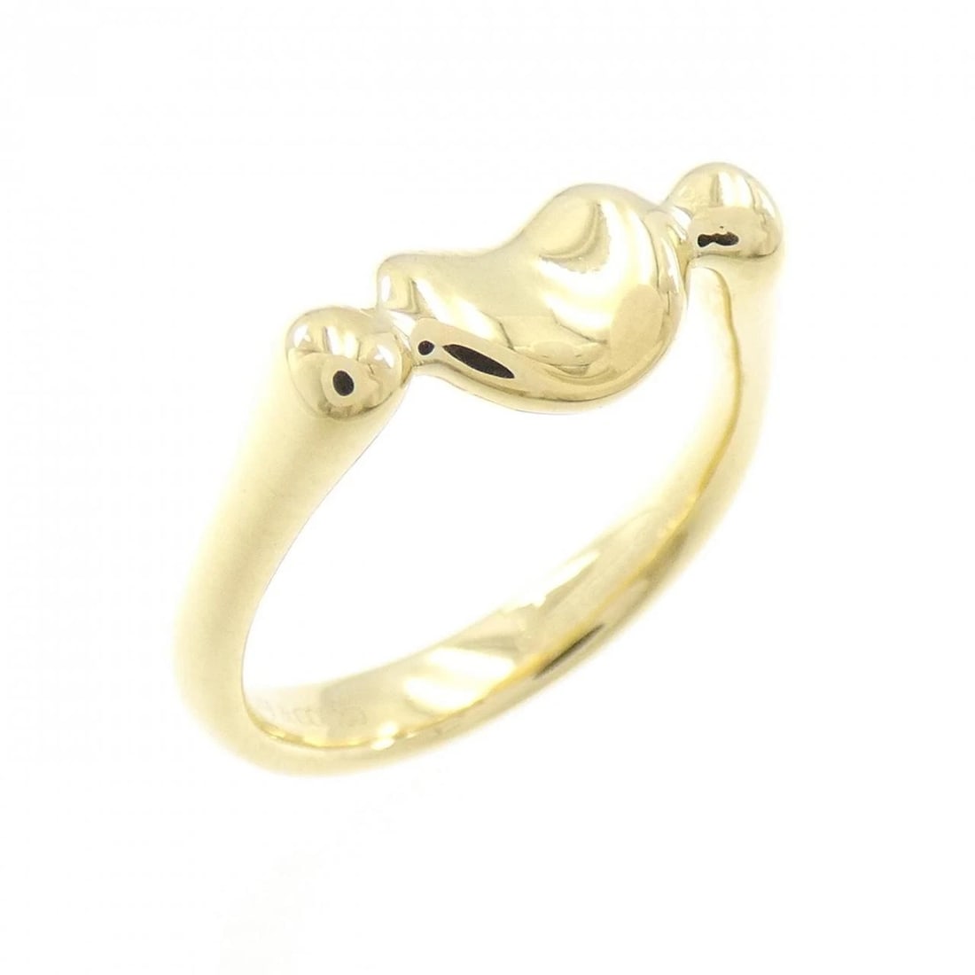 TIFFANY BEANS RING: Tiffany Beans Ring Brand: Tiffany Type: Ring Material: 750 Yellow Gold, Color: yellow gold Size: 4.5-5 (US size) Accessories: None Accessories Notice: When purchasing pre-owned goods, please