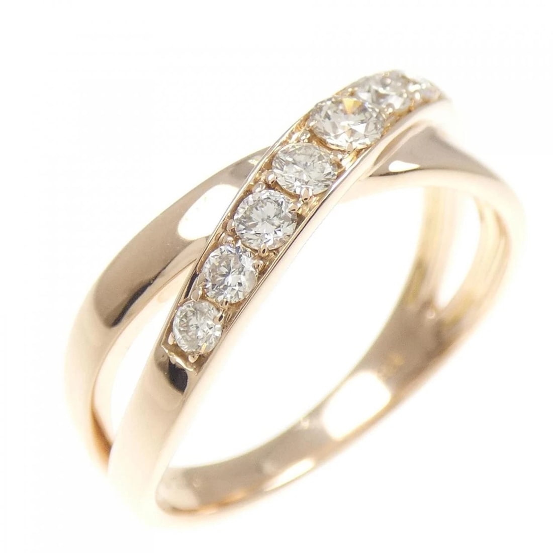 K18PG DIAMOND RING: K18PG Diamond Ring Brand: Unbranded Type: Ring Material: K18 Pink Gold, Main Stone/Creation Natural Color: PG Size: 6-6.5 US Accessories: None Accessories Notice: When purchasing pre-owned