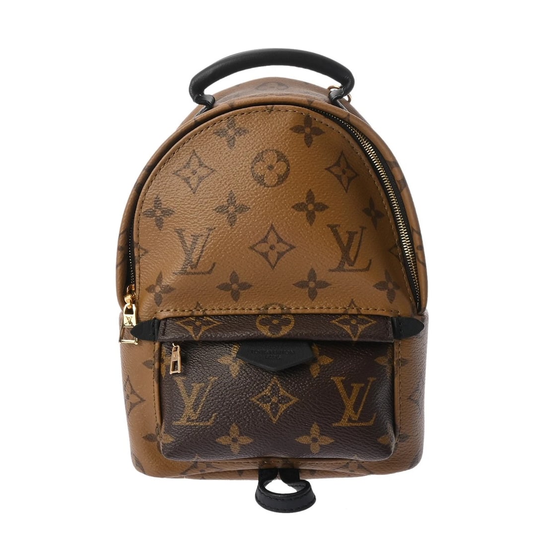LOUIS VUITTON PALM SPRINGS BACKPACK MINI BACKPACK Â· DAYPACK: LOUIS VUITTON Palm Springs Backpack MINI Backpack Â· Daypack Brand: LOUIS VUITTON Type: Backpack Â· Daypack Material: Monogram canvas Color: Brown × Gold Metal Size: H:about 8.9inch W:about 6