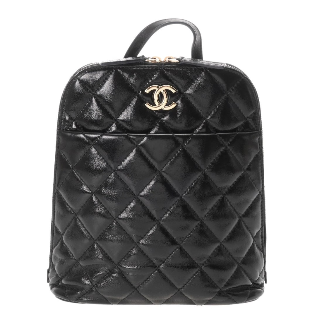 CHANEL BACKPACK MATRASSE BLACK BACKPACK BACKPACK Â· DAYPACK: CHANEL Backpack Matrasse black Backpack Backpack Â· Daypack Brand: CHANEL Type: Backpack Â· Daypack Material: Shiny calfskin Color: black Size: H:about 8.7inch W:about 8.1inch D:about 3.1inch