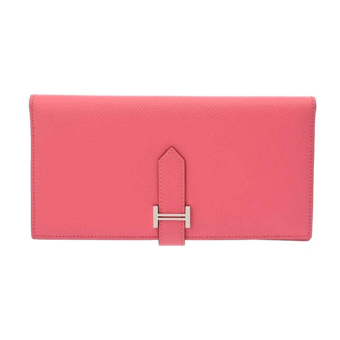 HERMES BANE SOUFFLE VEAU EPSOM ROSE AZALEE PURSE PURSE: HERMES Bane Souffle Veau Epsom Rose Azalee Purse Purse Brand: HERMES Type: Purse Material: Veau Epsom Color: Rose Azalee × SilverMetal Size: H:about 3.5inch W:about 6.9inch Accessories: None