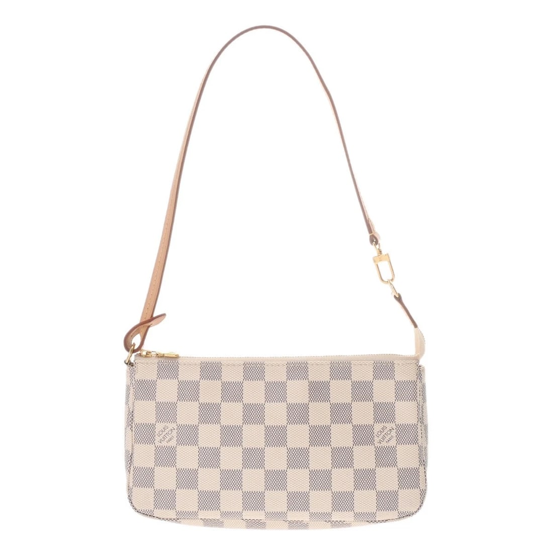 LOUIS VUITTON POCHETTE ACCESSOIRES DAMIER ACCESSORY POUCH: LOUIS VUITTON Pochette Accessoires Damier Accessory pouch Brand: LOUIS VUITTON Type: Accessory pouch Material: Damier Azur Canvas Color: white Size: H:about 4.7inch W:about 8.7inch D:about 1.6inch