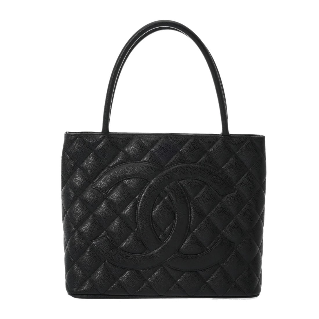 CHANEL RE-ISSUE TOTE MATRASSE CAVIAR SKIN BLACK TOTE BAG TOTE BAG: CHANEL Re-issue Tote Matrasse Caviar skin black Tote Bag Tote Bag Brand: CHANEL Type: Tote Bag Material: Caviar skin Color: black × SilverMetal Size: H:about 9.6inch W:about 11.4inch (Bottom) D:a