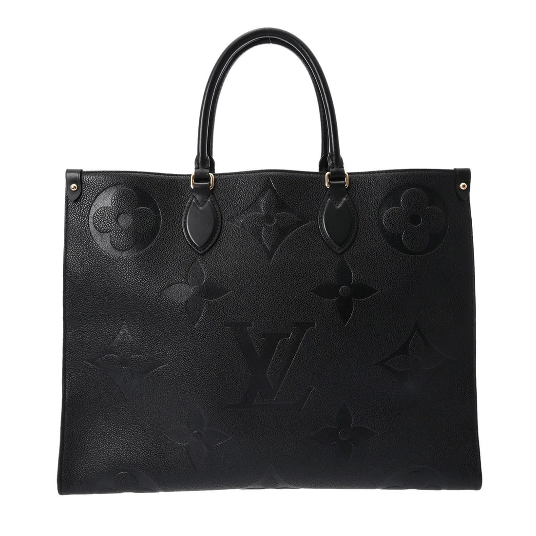 LOUIS VUITTON ON THE GO GM 2WAY MONOGRAM TOTE BAG: LOUIS VUITTON On the Go GM 2WAY Monogram Tote Bag Brand: LOUIS VUITTON Type: Tote Bag Material: leather Color: Noir Size: H:about 12.6inch W:about 16.1inch (Bottom) D:about 6.7inch