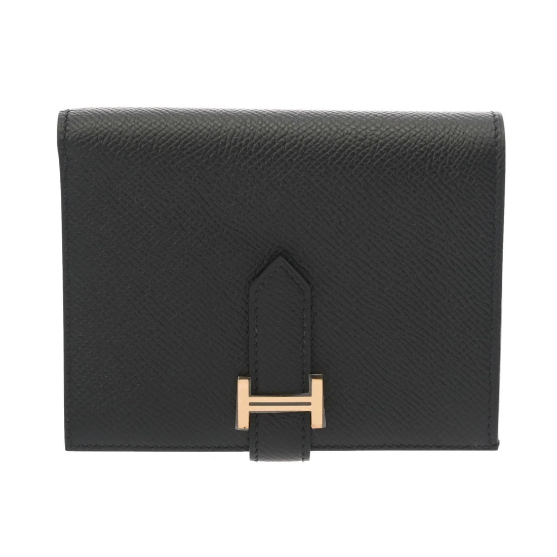 HERMES BEAN COMPACT VEAU EPSOM BLACK BIFOLD WALLET BIFOLD WALLET: HERMES Bean compact Veau Epsom black Bifold Wallet Bifold Wallet Brand: HERMES Type: Bifold Wallet Material: Veau Epsom Color: black × Gold Metal Size: H:about 3.7inch W:about 4.7inch 