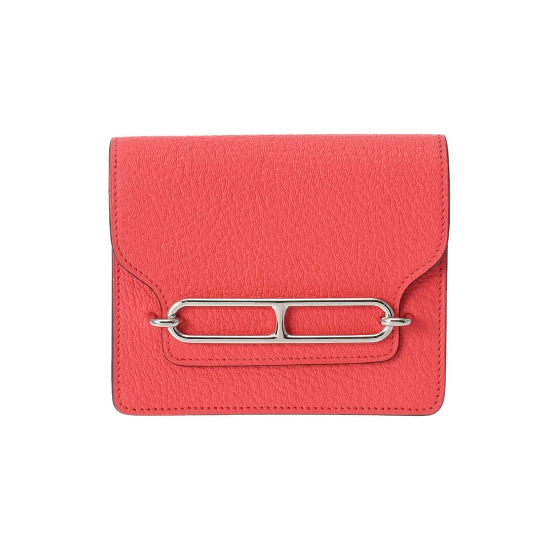 HERMES RURI SLIM WALLET SHAVE ROSE TEXAS UNISEX BIFOLD WALLET BIFOLD WALLET (1 of 10)