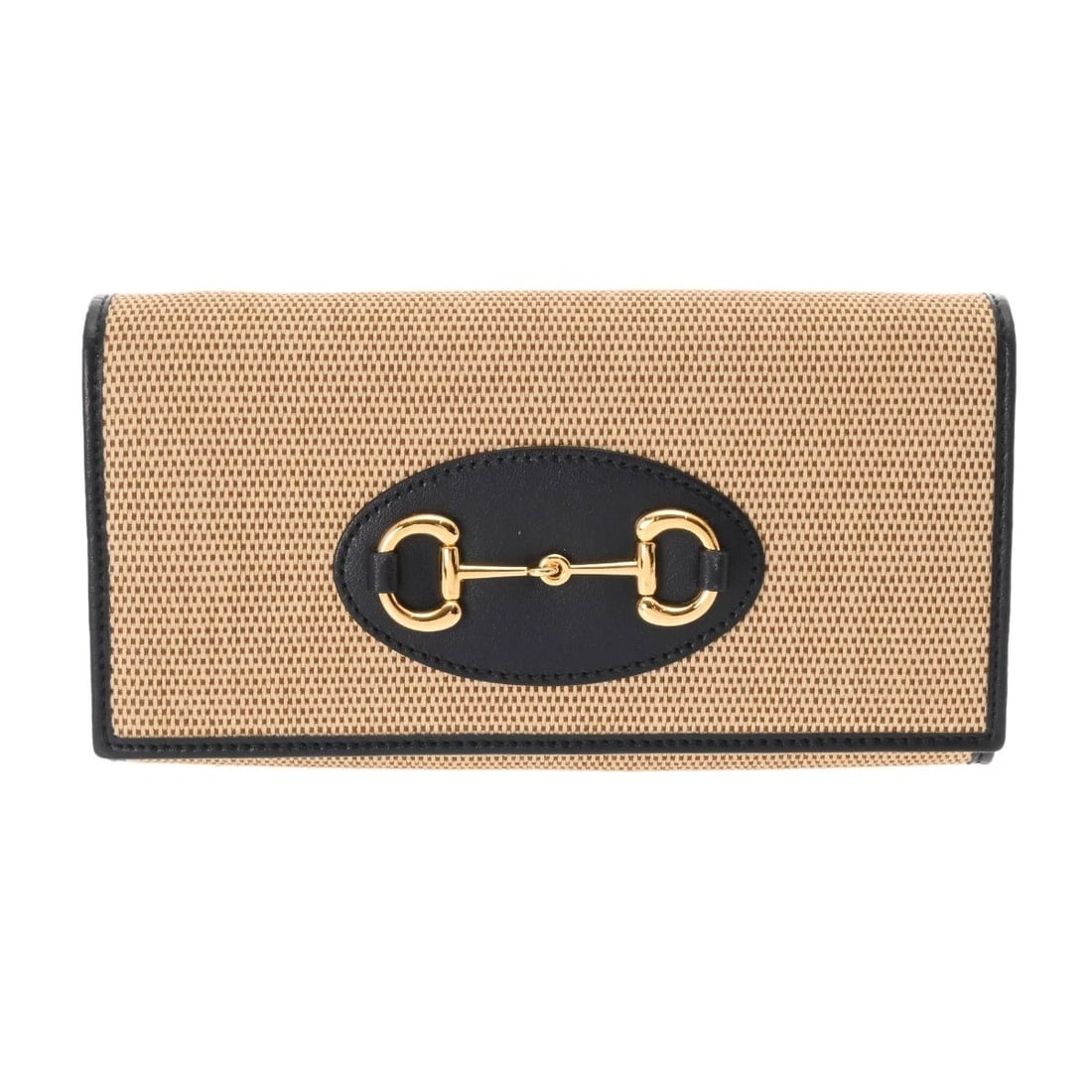 GUCCI CHAIN WALLET HOSEBIT CANVAS/LEATHER BEIGE SHOULDER BAG: GUCCI Chain Wallet Hosebit canvas/leather Beige Shoulder Bag Brand: GUCCI Type: Shoulder Bag Material: canvas/leather Color: Beige / navy × Gold Metal Size: H:about 3.9inch W:about 7.5inch D:abou