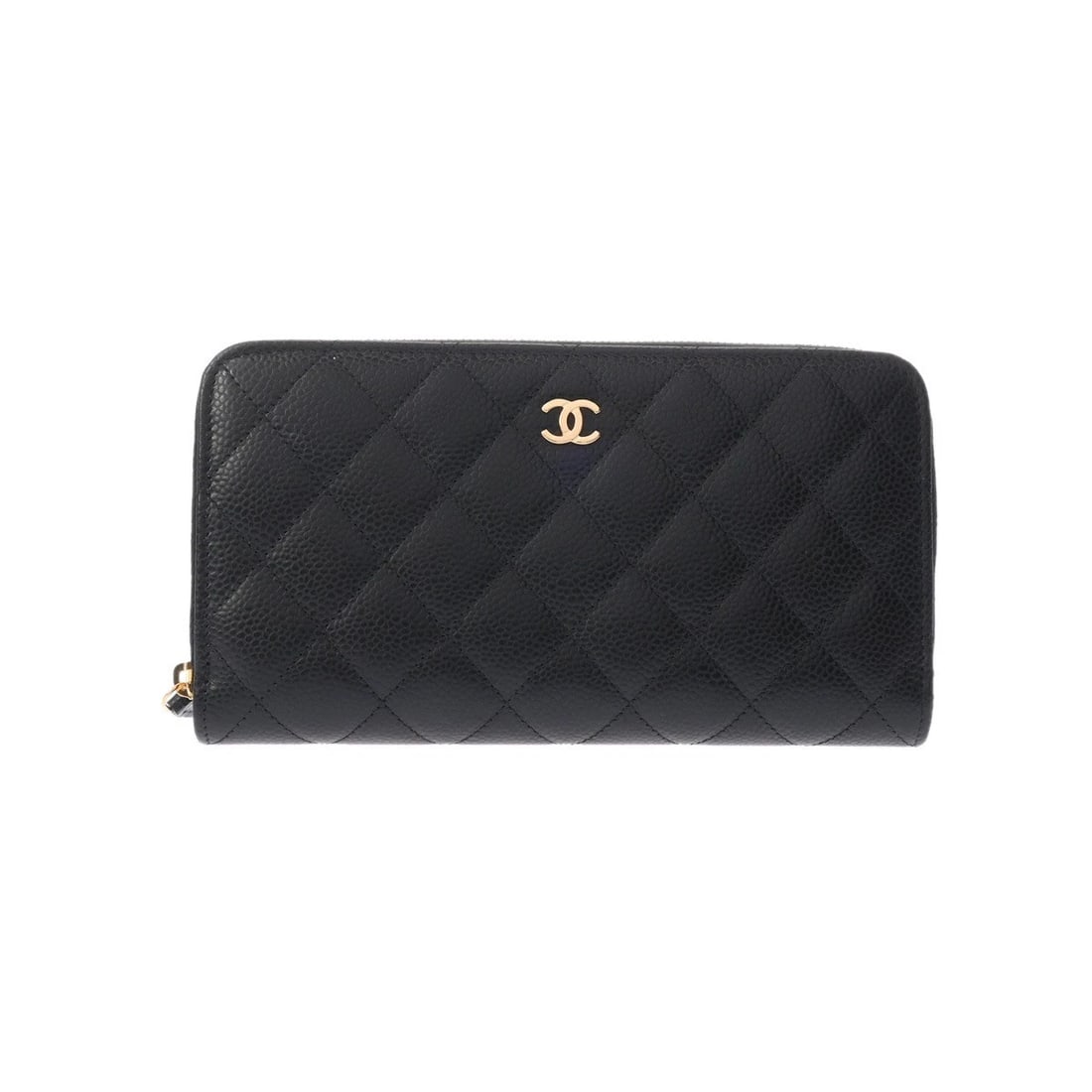 CHANEL CLASSIC LONG FLAP WALLET MATRASSE BLACK PURSE PURSE (1 of 7)