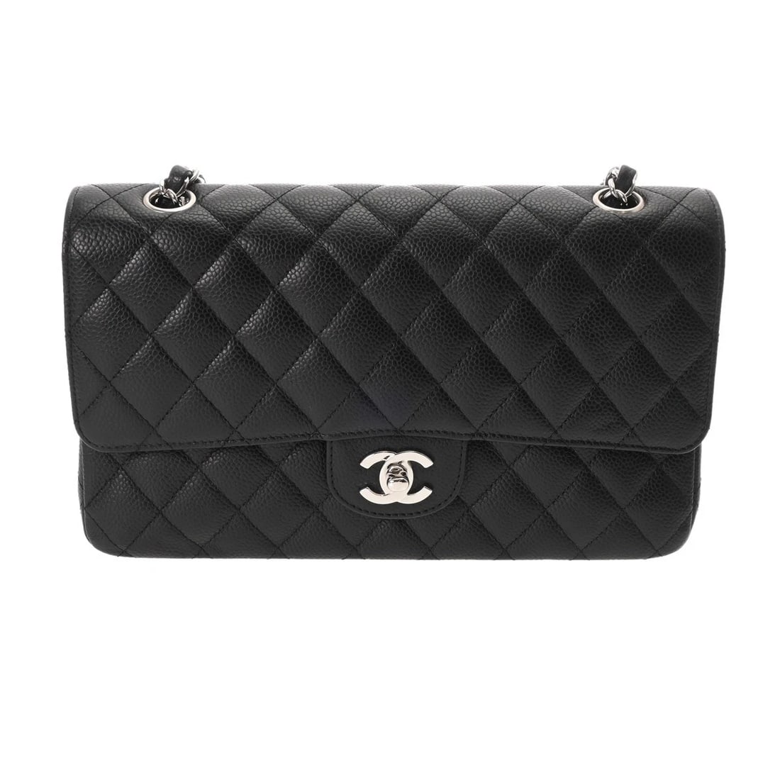 CHANEL W-FLAP W-CHAIN SHOULDER 25 MATRASSE CAVIAR SHOULDER BAG (1 of 8)