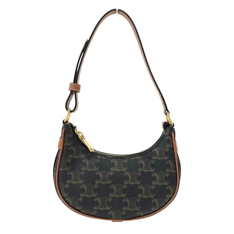 CELINE MINI AVA TAN GHW CANVAS/CALF HANDBAG: CELINE Mini Ava Tan GHW Canvas/Calf Handbag Brand: CELINE Type: Handbag Material: Canvas/Calfskin Color: Tan/GD Hardware Size: W: 17cm / H: 11.5cm / D: 5cm / Shoulder: 33-35cm Accessories: None