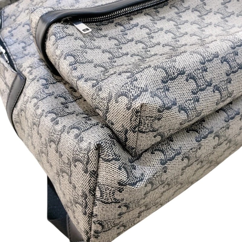 CELINE TRIOMPHE PATTERN BACKPACK PVC/LEATHER HANDBAG - 6