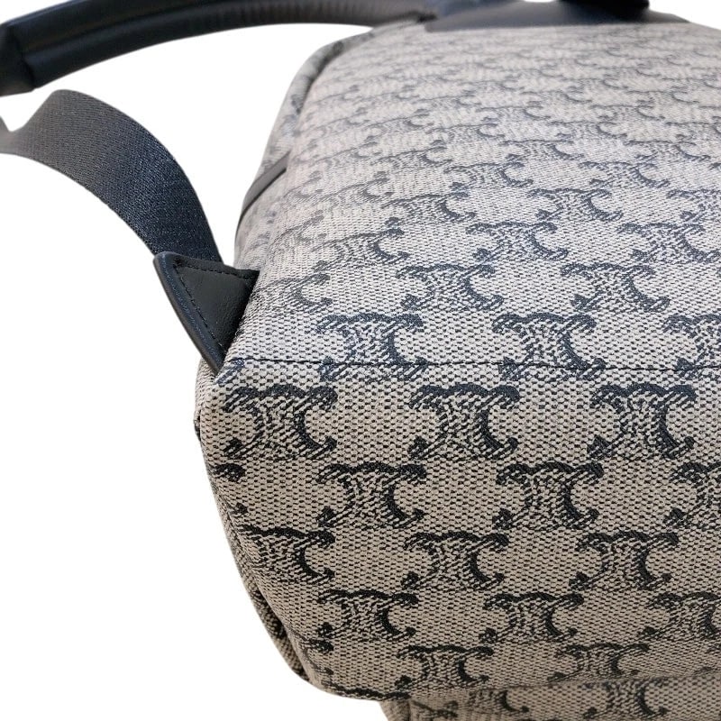 CELINE TRIOMPHE PATTERN BACKPACK PVC/LEATHER HANDBAG - 8