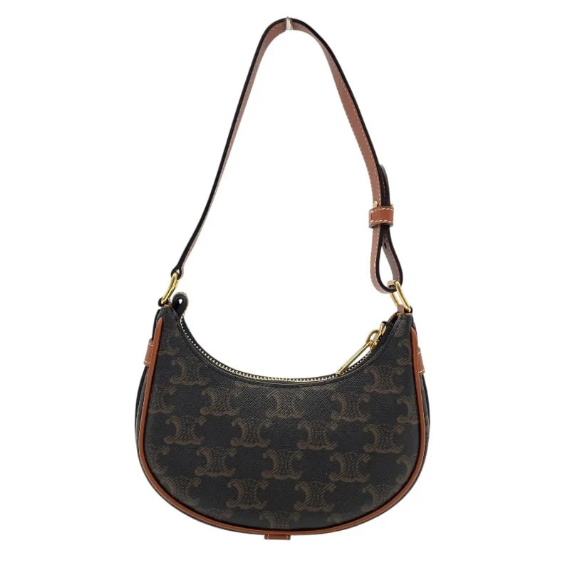 CELINE MINI AVA TAN CALFSKIN/TRIOMPHE CANVAS HANDBAG (1 of 7)