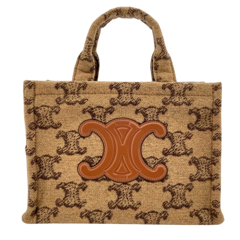 CELINE SMALL CABAS TRIOMPHE BROWN TRIOMPHE/FELT HANDBAG (1 of 6)