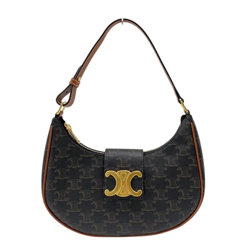 CELINE MEDIUM AVA TAN TRIOMPHE CANVAS HANDBAG: CELINE Medium Ava Tan Triomphe Canvas Handbag Brand: CELINE Type: Handbag Material: Triomphe Canvas Color: Tan Size: W: 24.5cm / H: 17cm / D: 7cm Accessories: None Accessories Notice: When