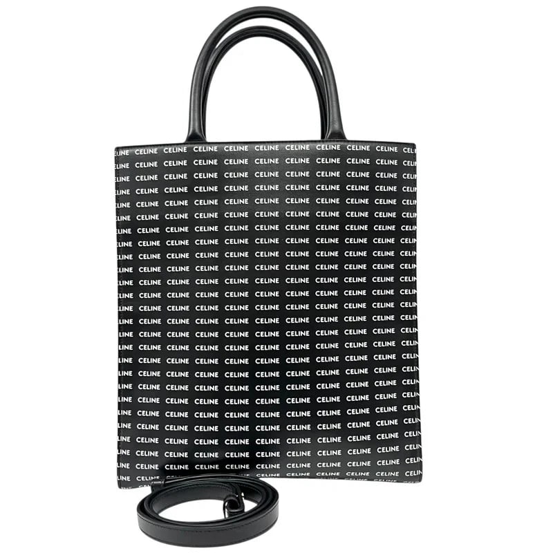 CELINE SMALL VERTICAL CABAS BLACK EMBOSSED LEATHER HANDBAG: CELINE Small Vertical Cabas Black Embossed Leather Handbag Brand: CELINE Type: Handbag Material: Embossed Leather Color: black Size: W: 28cm / H: 32.5cm / D: 8cm / Shoulder: 105-109cm 