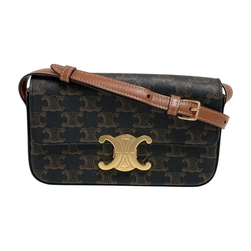 CELINE CLAUDE TAN TRIOMPHE CANVAS HANDBAG: CELINE Claude Tan Triomphe Canvas Handbag Brand: CELINE Type: Handbag Material: Triomphe Canvas Color: Tan Size: W: 20.5cm / H: 12cm / D: 4cm / Shoulder: 47-56cm Accessories: None Accessor