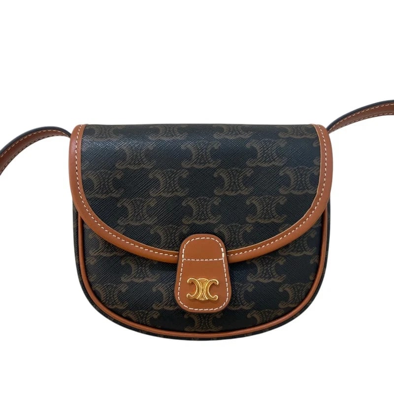 CELINE MINI BESACE TRIOMPHE CANVAS/TAN HANDBAG (1 of 12)