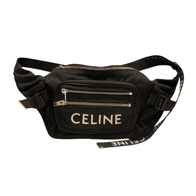 CELINE TREKKING BELT BAG BLACK NYLON BODY BAG HANDBAG: CELINE Trekking Belt Bag Black Nylon Body Bag Handbag Brand: CELINE Type: Handbag Material: Nylon Color: black Size: W: 20cm / H: 18cm / D: 7cm Accessories: None Accessories Notice: When p