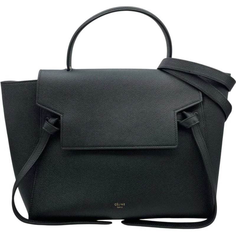 CELINE BELT BAG MINI BLACK GHW HANDBAG: CELINE Belt Bag Mini Black GHW Handbag Brand: CELINE Type: Handbag Material: Leather Color: Black GD Hardware Size: W: 38cm / H: 24cm / D: 15.5cm / Shoulder: 76.5cm Accessories: None Acces