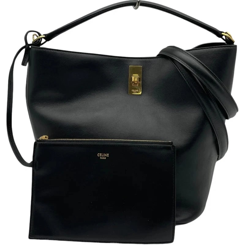 CELINE TEEN BUCKET 16 BLACK GHW CALF HANDBAG (1 of 7)