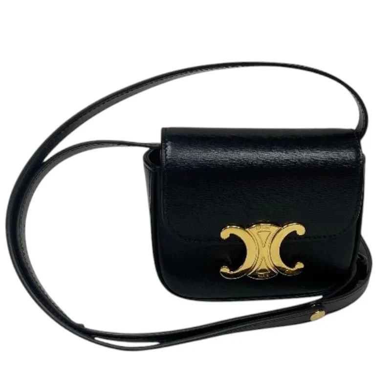CELINE MINI CLAUDE BLACK CALF HANDBAG (1 of 9)