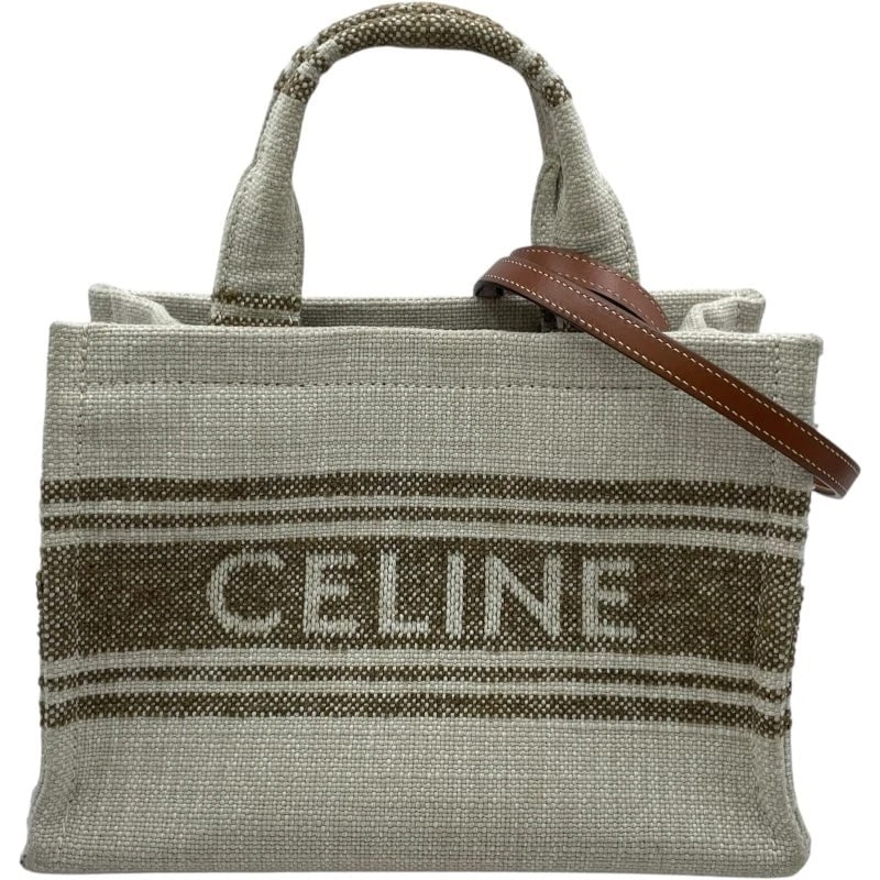 CELINE SMALL CABAS TIE BEIGE LINEN CANVAS HANDBAG: CELINE Small Cabas Tie Beige Linen Canvas Handbag Brand: CELINE Type: Handbag Material: Linen Canvas Color: beige Size: W: 26.5cm / H: 18.5cm / D: 10.5cm / Shoulder: 95cm Accessories: None