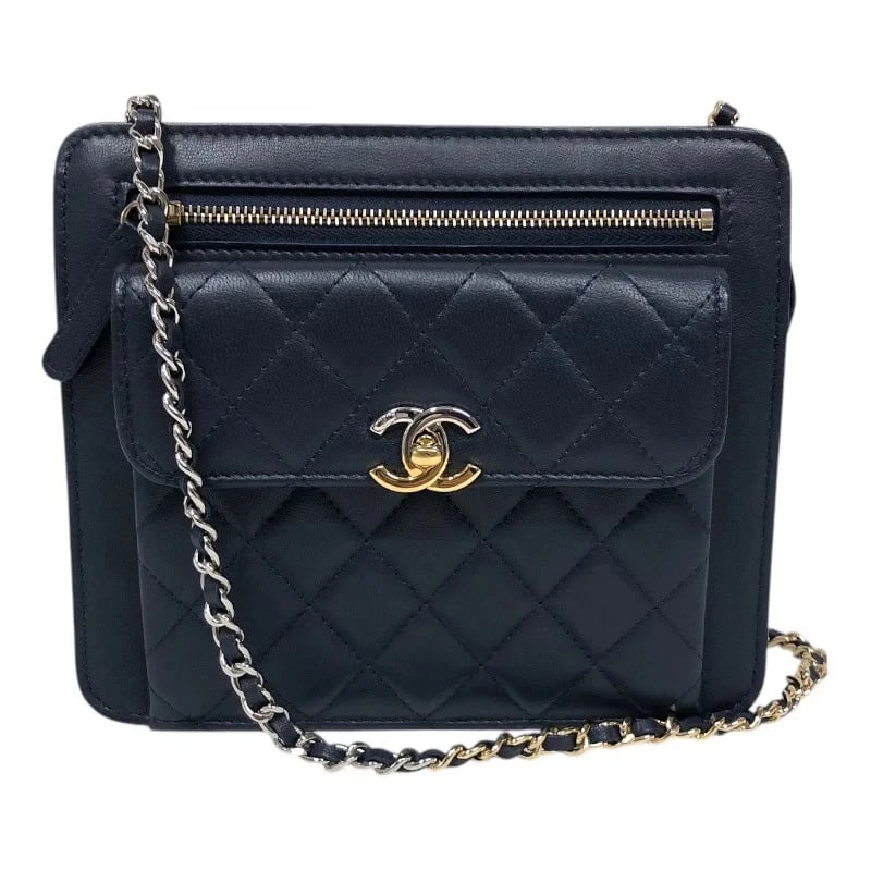CHANEL MATELASSE CHAIN SHOULDER BAG LAMBSKIN HANDBAG (1 of 8)